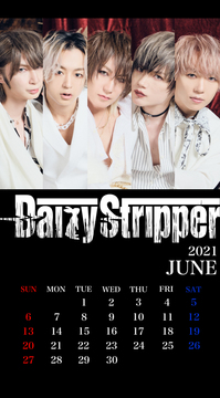 DaizyStripper待受カレンダー 2021.6