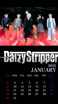 DaizyStripper待受カレンダー 2022.1